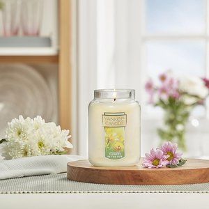 Candle Flowers in the Sun Scented, Classic 22oz Large Jar Single Wick Candle, Ov